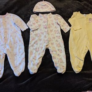 9 month Baby Girl Lightweight Sleepers, Lot of 3